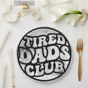 Moe vaders club grappig papieren bordje