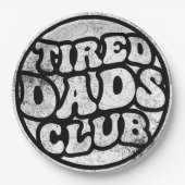 Moe vaders club grappig papieren bordje (Voorkant)