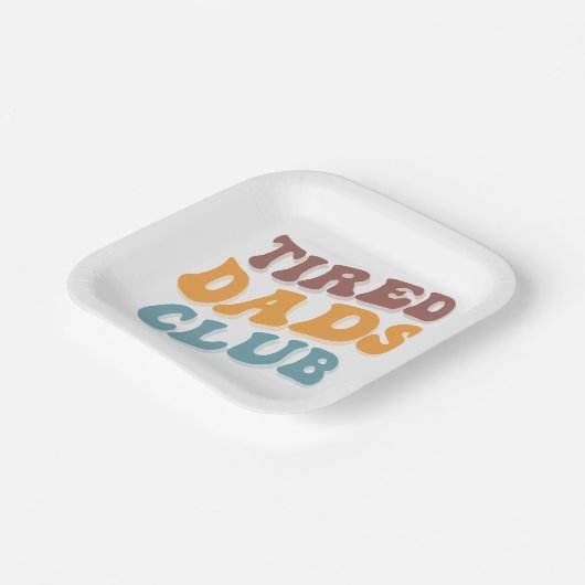 Moe vaders club grappig papieren bordje (Gebogen)