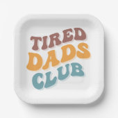 Moe vaders club grappig papieren bordje (Voorkant)