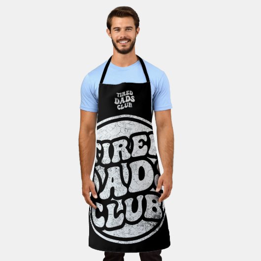 Moe vaders club grappig schort (Gedragen)