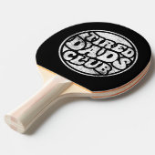 Moe vaders club grappig tafeltennisbatje (Voorkant Gekanteld)
