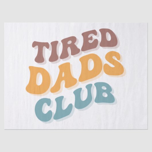 Moe vaders club grappig tissuepapier (Voorkant)