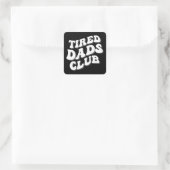 Moe vaders club grappig vierkante sticker (Tas)