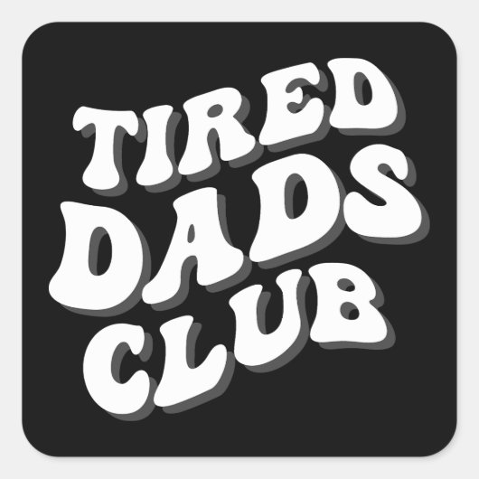 Moe vaders club grappig vierkante sticker (Voorkant)