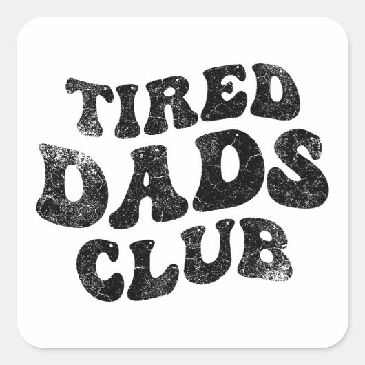 Moe vaders club grappig vierkante sticker (Voorkant)