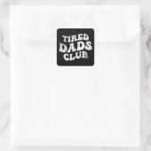 Moe vaders club grappig vierkante sticker (Tas)