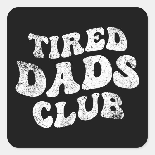 Moe vaders club grappig vierkante sticker (Voorkant)