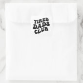 Moe vaders club grappig vierkante sticker (Tas)
