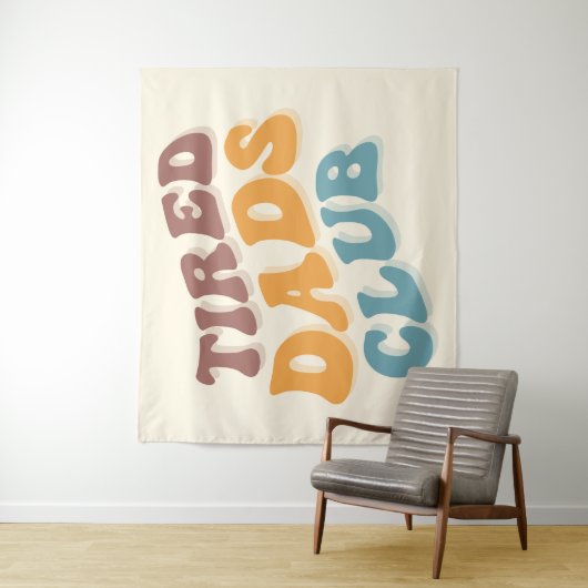 Moe vaders club grappig wandkleed (In situ)