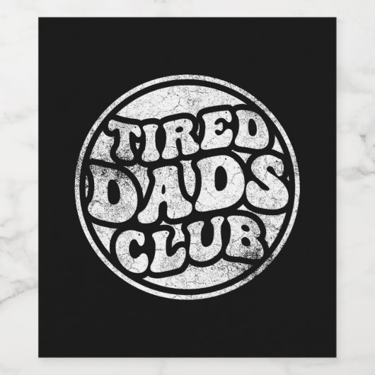 Moe vaders club grappig wijn etiket (Enkel label)