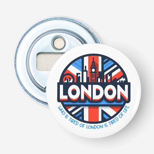 Moe van Londen Button Flesopener (Voorkant)