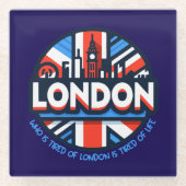 Moe van Londen Glazen Onderzetter (Voorkant)