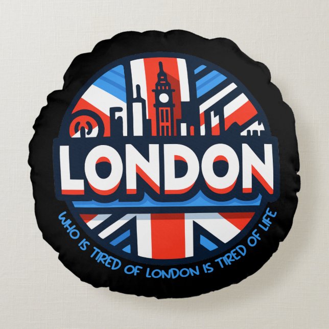 Moe van Londen Rond Kussen (Voorkant)