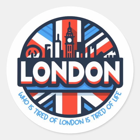 Moe van Londen Ronde Sticker (Voorkant)