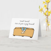 Moe, verveeld, mis je, kaart (Gele Bloem)