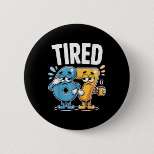 Moe Zes Zeven 67 Grappig Kostuum Koffie Nummer  Ronde Button 5,7 Cm