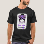 Moebius Syndrome Survivor Messy Bun Moebius Facial T-shirt (Voorkant)