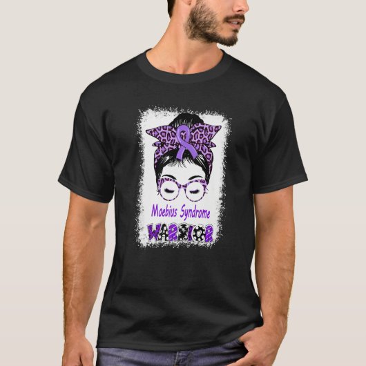 Moebius Syndrome Warrior Messy Bun Moebius Facial T-shirt (Voorkant)