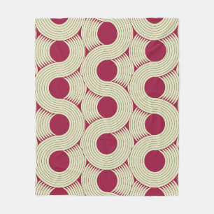 Moebiusstreep: Oneindige rood-groene Tegel Fleece Deken