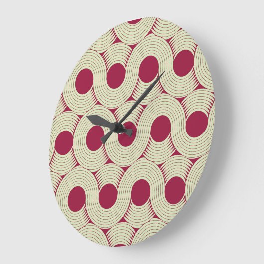 Moebiusstreep: Oneindige rood-groene Tegel Grote Klok (Hoek)