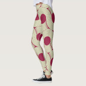 Moebiusstreep: Oneindige rood-groene Tegel Leggings (Links)