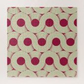 Moebiusstreep: Oneindige rood-groene Tegel Legpuzzel (Verticaal)