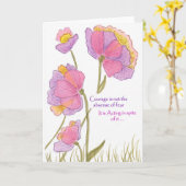 Moed & Aanmoediging Wenskaart Kaart (Gele Bloem)