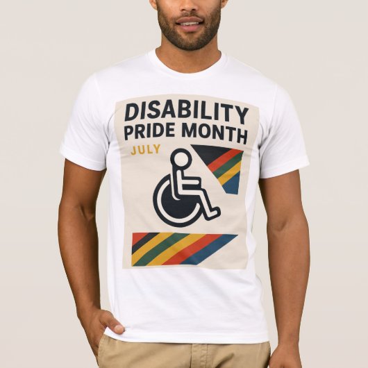 Moed Able – Disability Pride Maand Juli Ontwerp T-shirt (Voorkant)