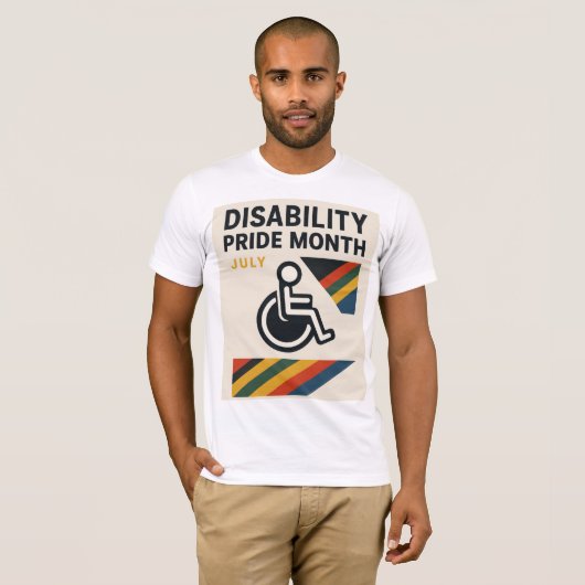 Moed Able – Disability Pride Maand Juli Ontwerp T-shirt (Voorkant volledig)