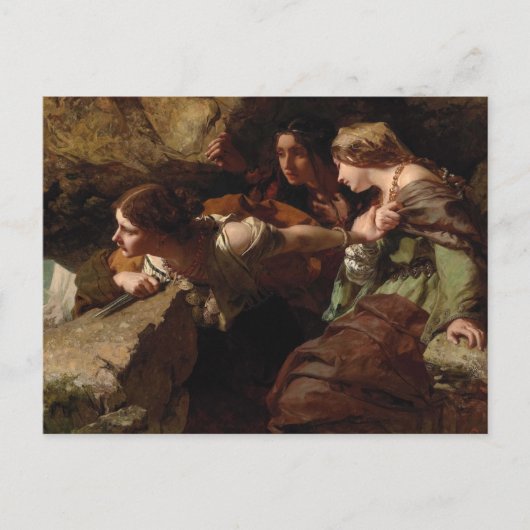 Moed, angst en wanhoop, kijk naar de strijd briefkaart (Voorkant)