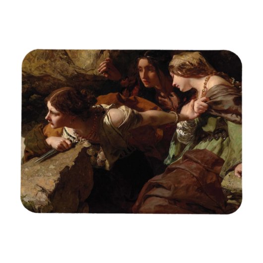 Moed, angst en wanhoop, kijk naar de strijd magneet (Horizontaal)