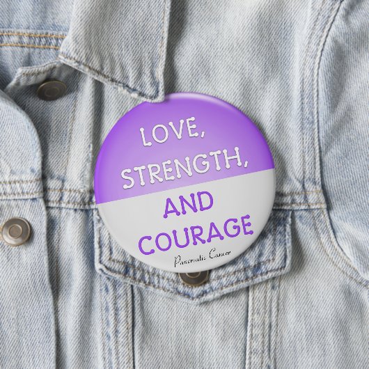 Moed Badge Pancreaskanker (Paarse) Ronde Button 4,0 Cm (In situ)
