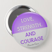 Moed Badge Pancreaskanker (Paarse) Ronde Button 4,0 Cm (Voorkant /achterkant)