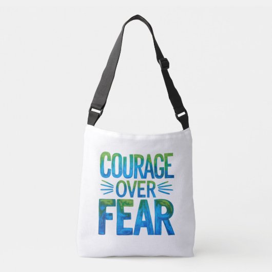 Moed boven angst crossbody tas (Voorkant)