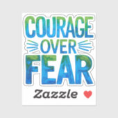 Moed boven angst sticker (Vel)