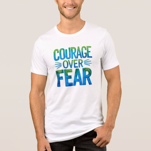 Moed boven angst Tri-Blend shirt (Voorkant)