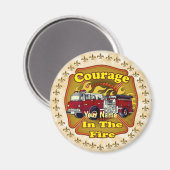 Moed Brandweerman Brandweerwagen magneet (Voorkant / Achterkant)