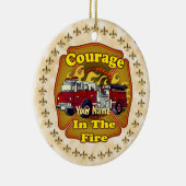 Moed Brandweerwagen Keramisch Ornament (Rechts)