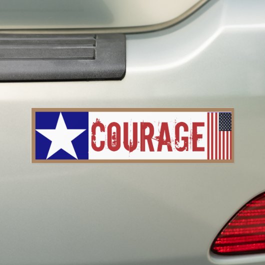 Moed bumpersticker (Op auto)