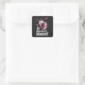 Moed de laffe hond "AA AHHH MAANDAGEN Vierkante Sticker (Tas)