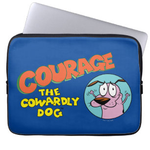 Moed de laffe hond aan   LOGO SHOW Laptop Sleeve