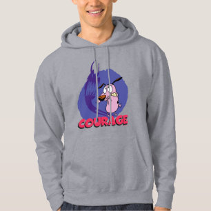 Moed de laffe hond aan   Schaduwafbeelding Hoodie