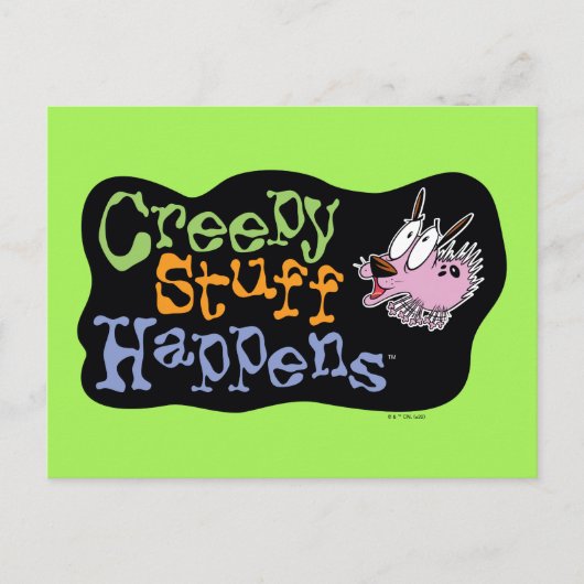 Moed de laffe hond | Creepy Stuff gebeurt Briefkaart (Voorkant)