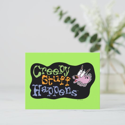 Moed de laffe hond | Creepy Stuff gebeurt Briefkaart (Staand voorkant)