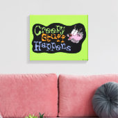 Moed de laffe hond | Creepy Stuff gebeurt Canvas Afdruk (Insitu (Woonkamer))