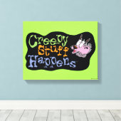 Moed de laffe hond | Creepy Stuff gebeurt Canvas Afdruk (Insitu (Houten vloer))