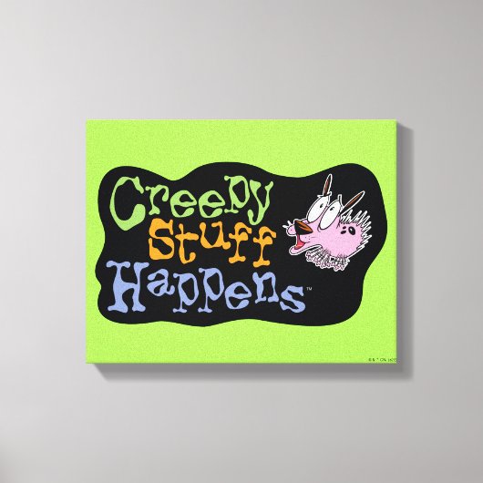 Moed de laffe hond | Creepy Stuff gebeurt Canvas Afdruk (Voorkant)