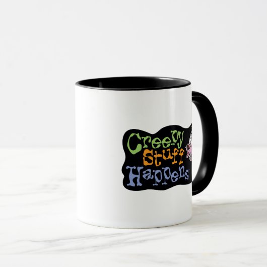 Moed de laffe hond | Creepy Stuff gebeurt Mok (Voorkant rechts)