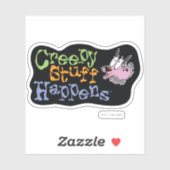 Moed de laffe hond | Creepy Stuff gebeurt Sticker (Vel)